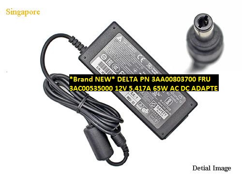 *Brand NEW* 12V 5.417A 65W AC DC ADAPTE DELTA PN 3AA00803700 FRU 3AC00535000 POWER SUPPLY - Click Image to Close